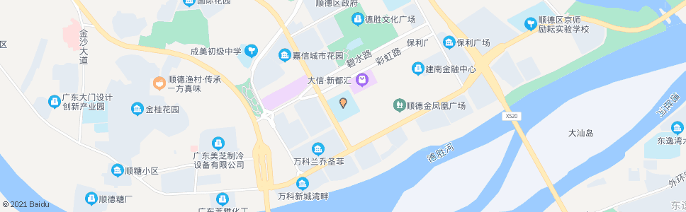 广州顺德一中德胜学校_公交站地图_广州公交_妙搜公交查询2024