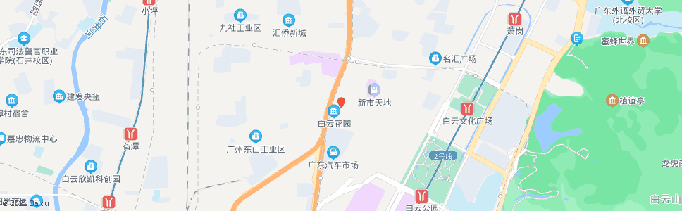 广州萧岗市场_公交站地图_广州公交_妙搜公交查询2025