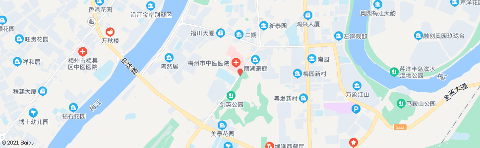 梅州田家炳医院_公交站地图_梅州公交_妙搜公交查询2025