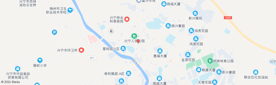 梅州兴田市场_公交站地图_梅州公交_妙搜公交查询2025