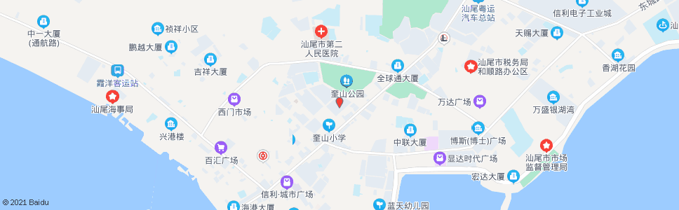 汕尾市政府宿舍_公交站地图_汕尾公交_妙搜公交查询2025