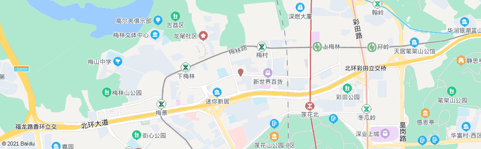 深圳梅林街道办_公交站地图_深圳公交_妙搜公交查询2025