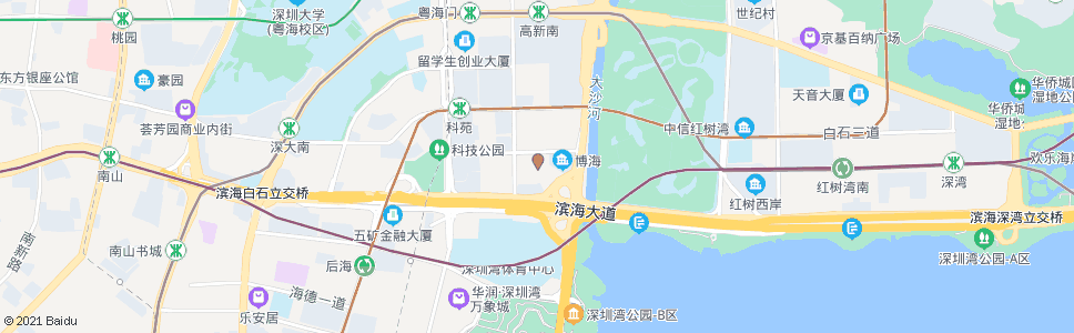 深圳南外学校高新分部_公交站地图_深圳公交_妙搜公交查询2025