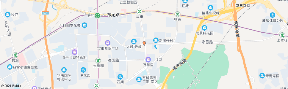 深圳坂雪岗大道路口_公交站地图_深圳公交_妙搜公交查询2025