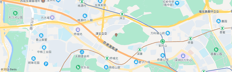 深圳沙河建工村_公交站地图_深圳公交_妙搜公交查询2025