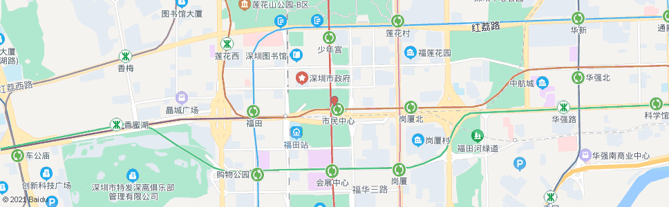 深圳市民中心站_公交站地图_深圳公交_妙搜公交查询2025