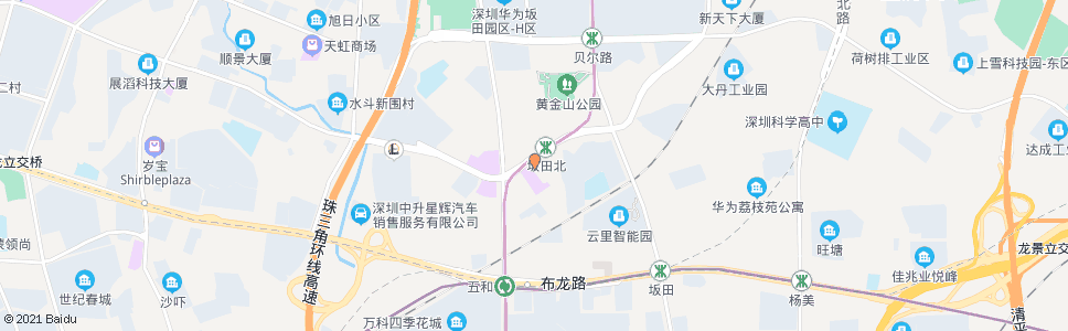 深圳坂田市场_公交站地图_深圳公交_妙搜公交查询2024