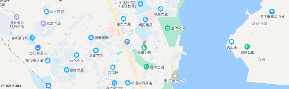 湛江儿童公园_公交站地图_湛江公交_妙搜公交查询2024