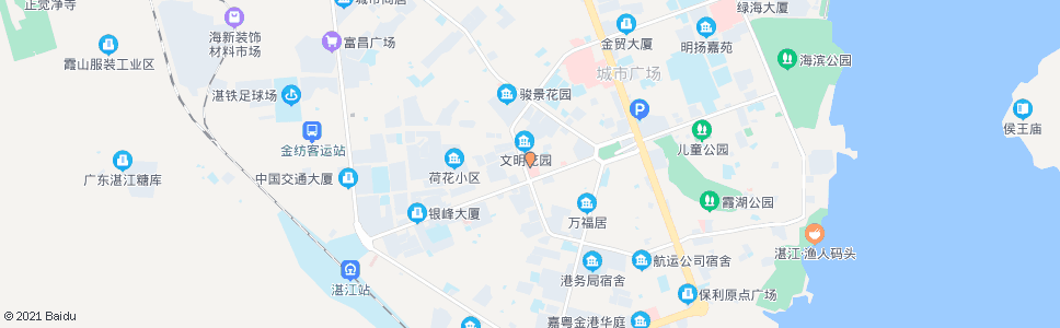 湛江市二中医院(文明西路)_公交站地图_湛江公交_妙搜公交查询2024