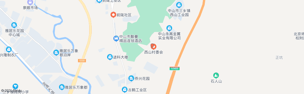 中山西山管理区_公交站地图_中山公交_妙搜公交查询2025