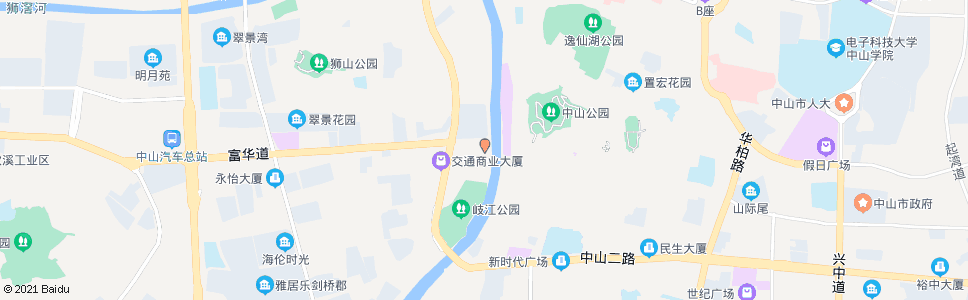 中山富华酒店_公交站地图_中山公交_妙搜公交查询2025