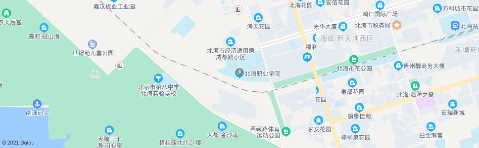 北海北海职业学院_公交站地图_北海公交_妙搜公交查询2024