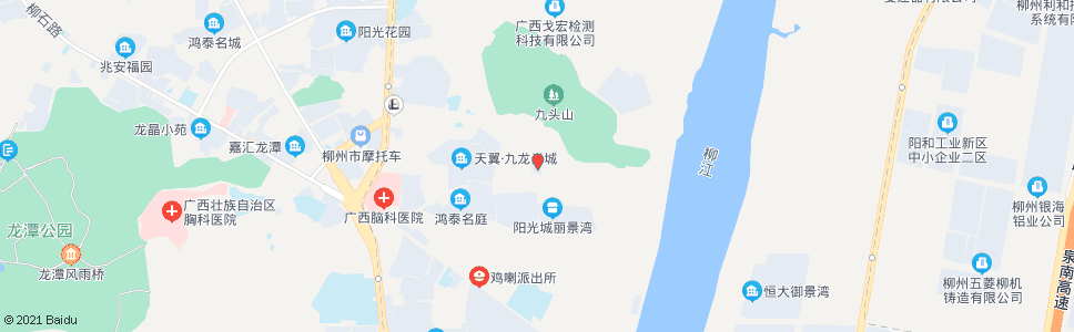 柳州九头山路东(雅乐食品有限公司)_公交站地图_柳州公交_妙搜公交查询2025