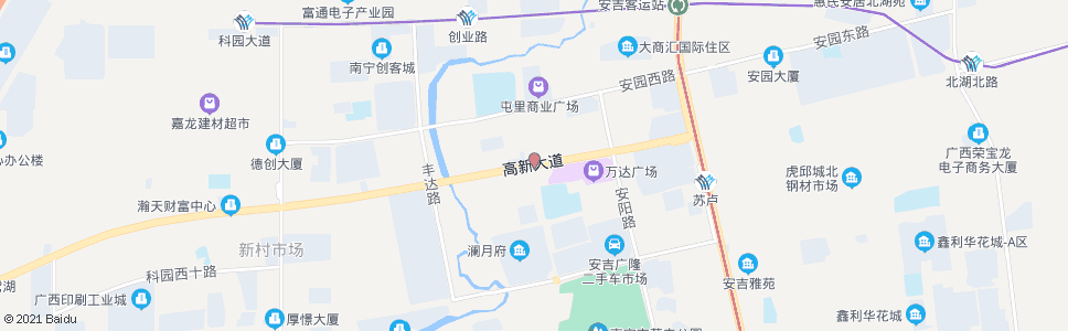 南宁高新发展路口_公交站地图_南宁公交_妙搜公交查询2024