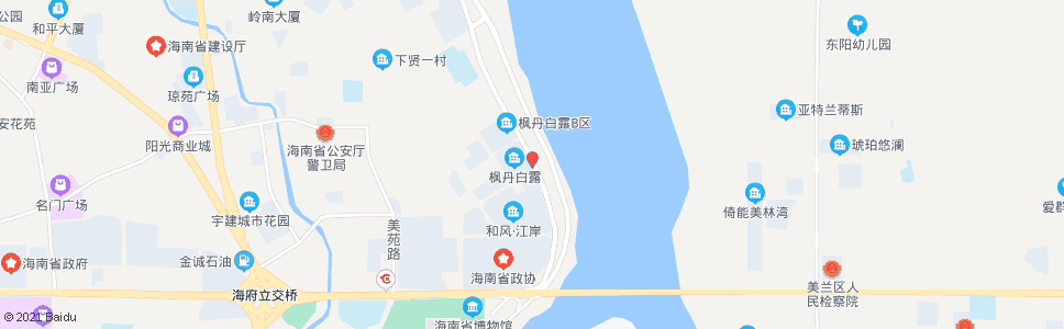 海口枫丹白露小区_公交站地图_海口公交_妙搜公交查询2024