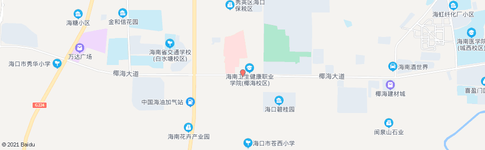 海口海医第二附属医院南门_公交站地图_海口公交_妙搜公交查询2024