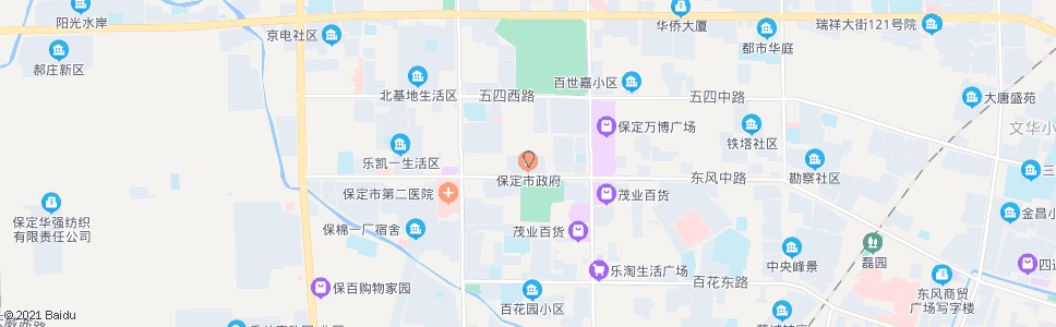 保定新市区政府_公交站地图_保定公交_妙搜公交查询2024