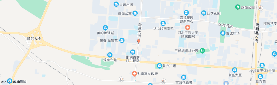 邯郸前进街口_公交站地图_邯郸公交_妙搜公交查询2025