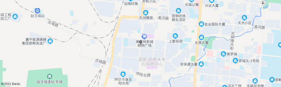 邯郸浴新大街水厂路口_公交站地图_邯郸公交_妙搜公交查询2025