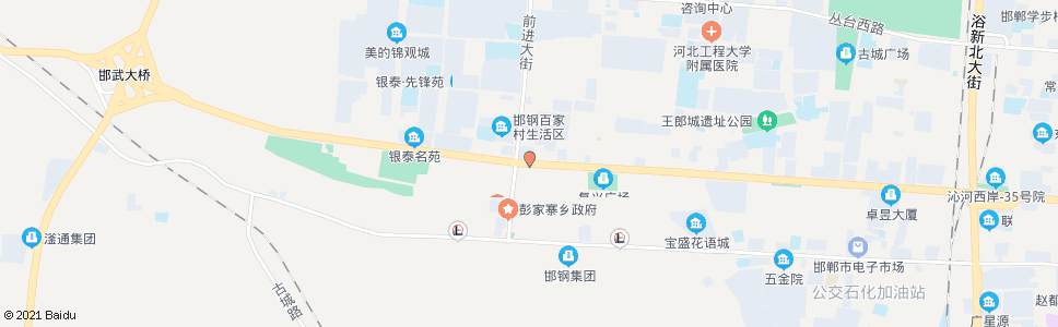 邯郸人民路前进街口_公交站地图_邯郸公交_妙搜公交查询2025