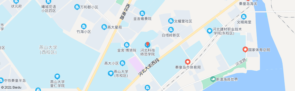 秦皇岛河北科技师范学院(奥体中心)_公交站地图_秦皇岛公交_妙搜公交查询2025