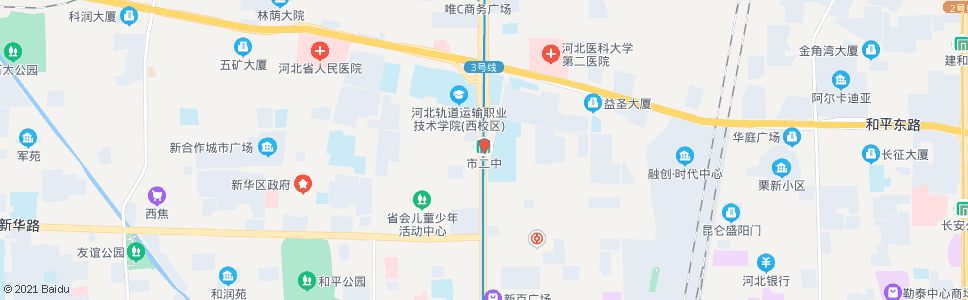 石家庄市交通运输局(二中)_公交站地图_石家庄公交_妙搜公交查询2025