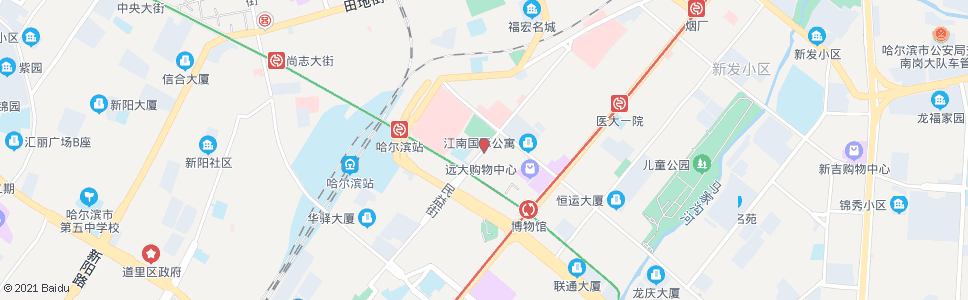 哈尔滨建设街(民益街街口)_公交站地图_哈尔滨公交_妙搜公交查询2024