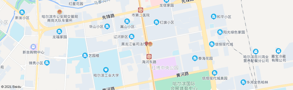 哈尔滨淮河路(红旗大街街口)_公交站地图_哈尔滨公交_妙搜公交查询2024