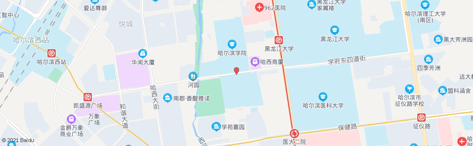 哈尔滨哈尔滨学院_公交站地图_哈尔滨公交_妙搜公交查询2024