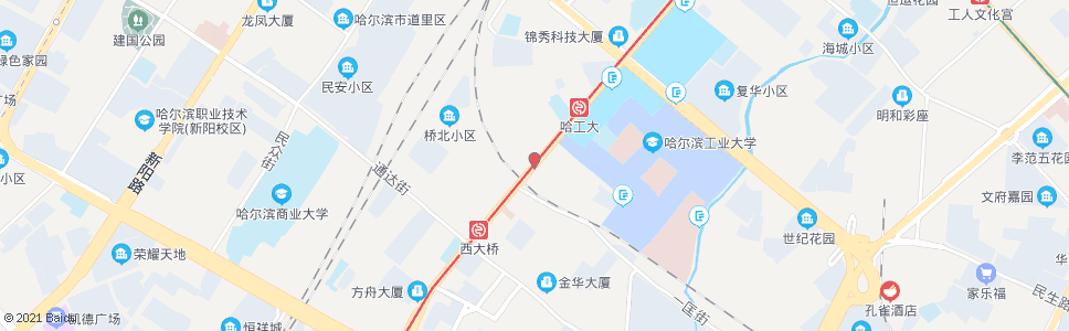 哈尔滨西大直街(铁路街街口)_公交站地图_哈尔滨公交_妙搜公交查询2024