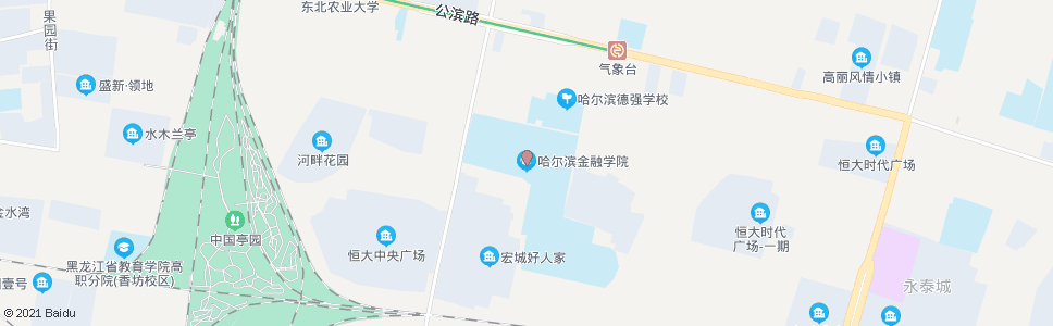 哈尔滨银行学校(金融学院)_公交站地图_哈尔滨公交_妙搜公交查询2025