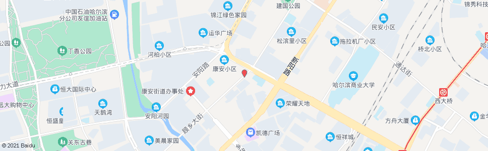 哈尔滨顾乡大街(康安路路口)_公交站地图_哈尔滨公交_妙搜公交查询2024