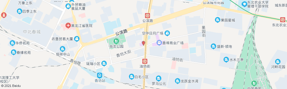 哈尔滨香坊大街(红旗大街路口)_公交站地图_哈尔滨公交_妙搜公交查询2024