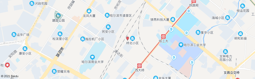 哈尔滨铁路街(桥北街口)_公交站地图_哈尔滨公交_妙搜公交查询2025