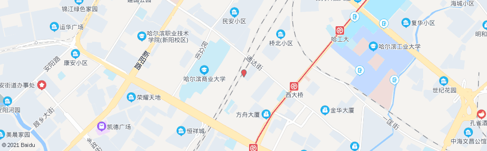 哈尔滨铁路街(清明二道街口)_公交站地图_哈尔滨公交_妙搜公交查询2024