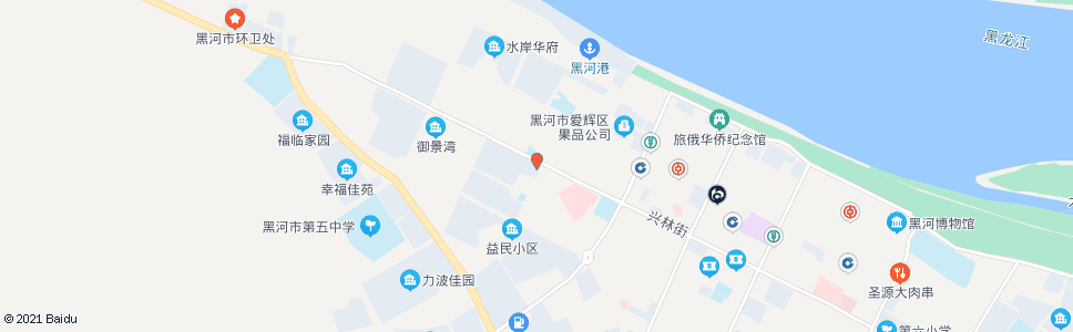 黑河西市场_公交站地图_黑河公交_妙搜公交查询2024