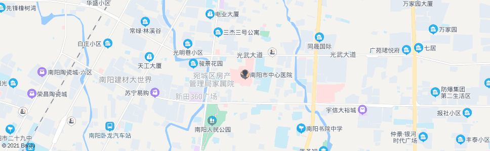 南阳市中心医院_公交站地图_南阳公交_妙搜公交查询2025