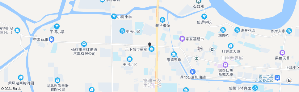 仙桃纽芬兰酒店_公交站地图_仙桃公交_妙搜公交查询2024