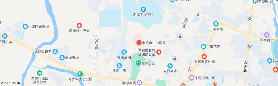 孝感中心医院_公交站地图_孝感公交_妙搜公交查询2025