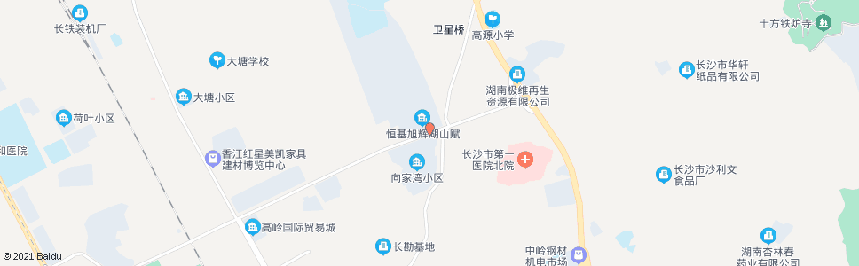 长沙市一医院北院_公交站地图_长沙公交_妙搜公交查询2025