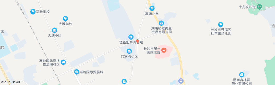 长沙六医院_公交站地图_长沙公交_妙搜公交查询2024