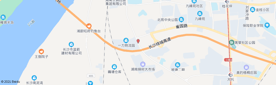 长沙九峰村_公交站地图_长沙公交_妙搜公交查询2025