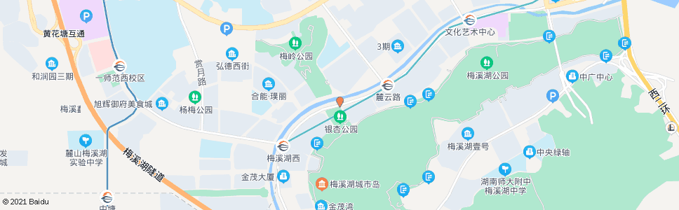 长沙梅溪湖连湖六路口_公交站地图_长沙公交_妙搜公交查询2024