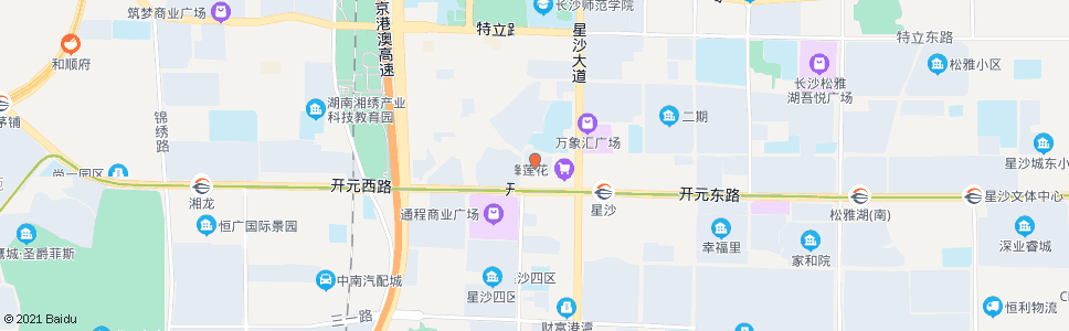 长沙星沙(开元鑫城大酒店)_公交站地图_长沙公交_妙搜公交查询2024