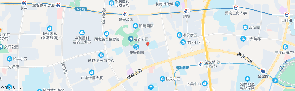 长沙麓枫路咸嘉湖西路口_公交站地图_长沙公交_妙搜公交查询2025