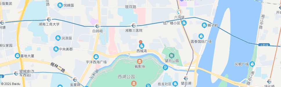 长沙岳华路咸嘉湖路口_公交站地图_长沙公交_妙搜公交查询2024