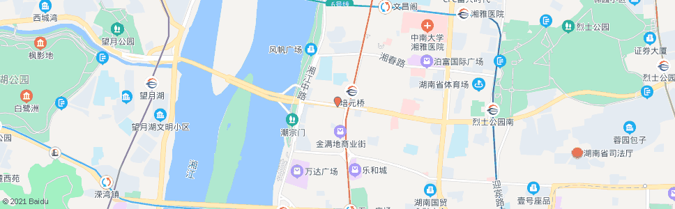 长沙营盘路西_公交站地图_长沙公交_妙搜公交查询2024