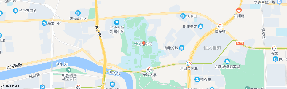 长沙工程兵学院_公交站地图_长沙公交_妙搜公交查询2025