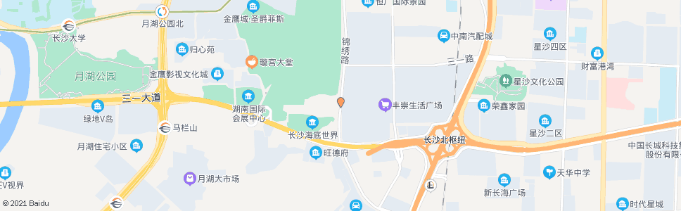 长沙中南汽车世界(锦绣路口)_公交站地图_长沙公交_妙搜公交查询2025