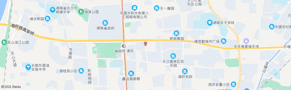 长沙刘家冲路湘府路口_公交站地图_长沙公交_妙搜公交查询2024